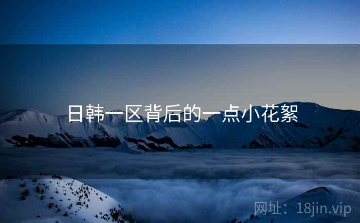 日韩一区背后的一点小花絮  第1张