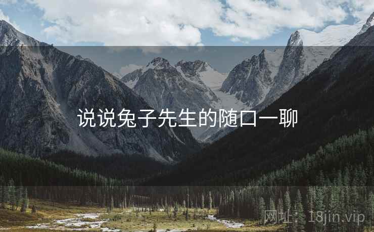 说说兔子先生的随口一聊