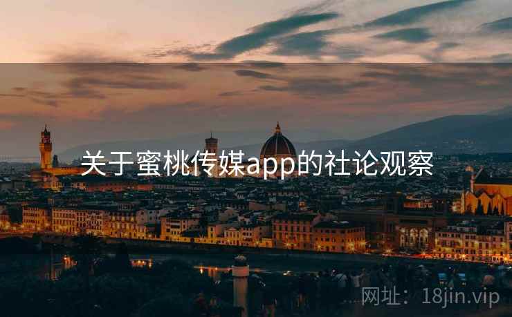 关于蜜桃传媒app的社论观察