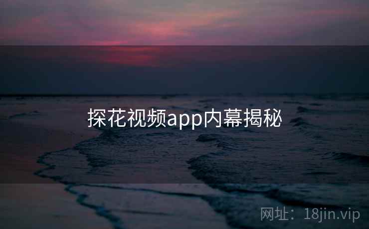 探花视频app内幕揭秘